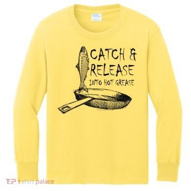 Catch And Release Into Grease Kids Long Sleeve Shirt