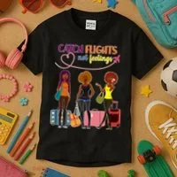 Catch Flights Not Feelings Kids T-Shirt thumb 3