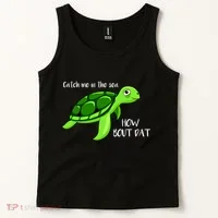 Catch Me In The Sea How Bout Dat Turtle Tank Top thumb 2