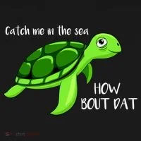 Catch Me In The Sea How Bout Dat Turtle Tank Top thumb 6