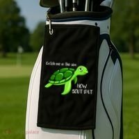 Catch Me In The Sea How Bout Dat Turtle Golf Towel thumb 2