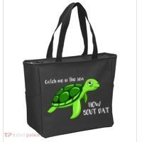 Catch Me In The Sea How Bout Dat Turtle Tote Bag thumb 2