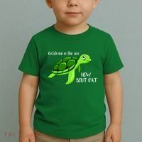 Catch Me In The Sea How Bout Dat Turtle Toddler T-Shirt thumb 2