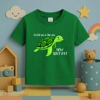 Catch Me In The Sea How Bout Dat Turtle Toddler T-Shirt thumb 3