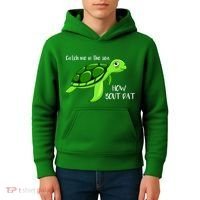 Catch Me In The Sea How Bout Dat Turtle Kids Hoodie thumb 4