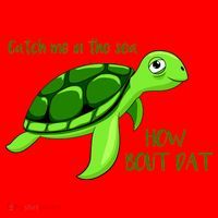 Catch Me In The Sea How Bout Dat Turtle Santa Hat thumb 1