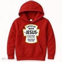 Catch Up With Jesus Kids Hoodie thumb 0