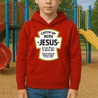 Catch Up With Jesus Kids Hoodie thumb 2