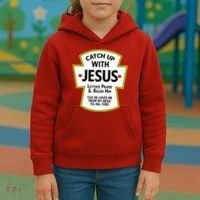 Catch Up With Jesus Kids Hoodie thumb 3