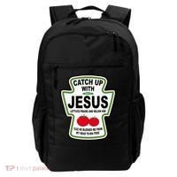 Catch Up With Jesus Funny Ketchup Faith Backpack thumb 0