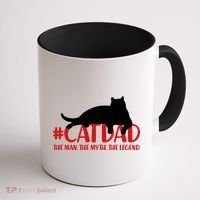 #CatDad The Man Myth Legend Coffee Mug thumb 1