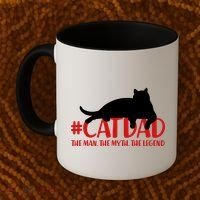 #CatDad The Man Myth Legend Coffee Mug thumb 2