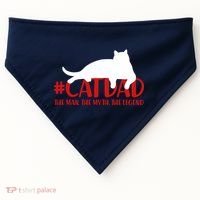 #CatDad The Man Myth Legend USA-Made Doggie Bandana thumb 0
