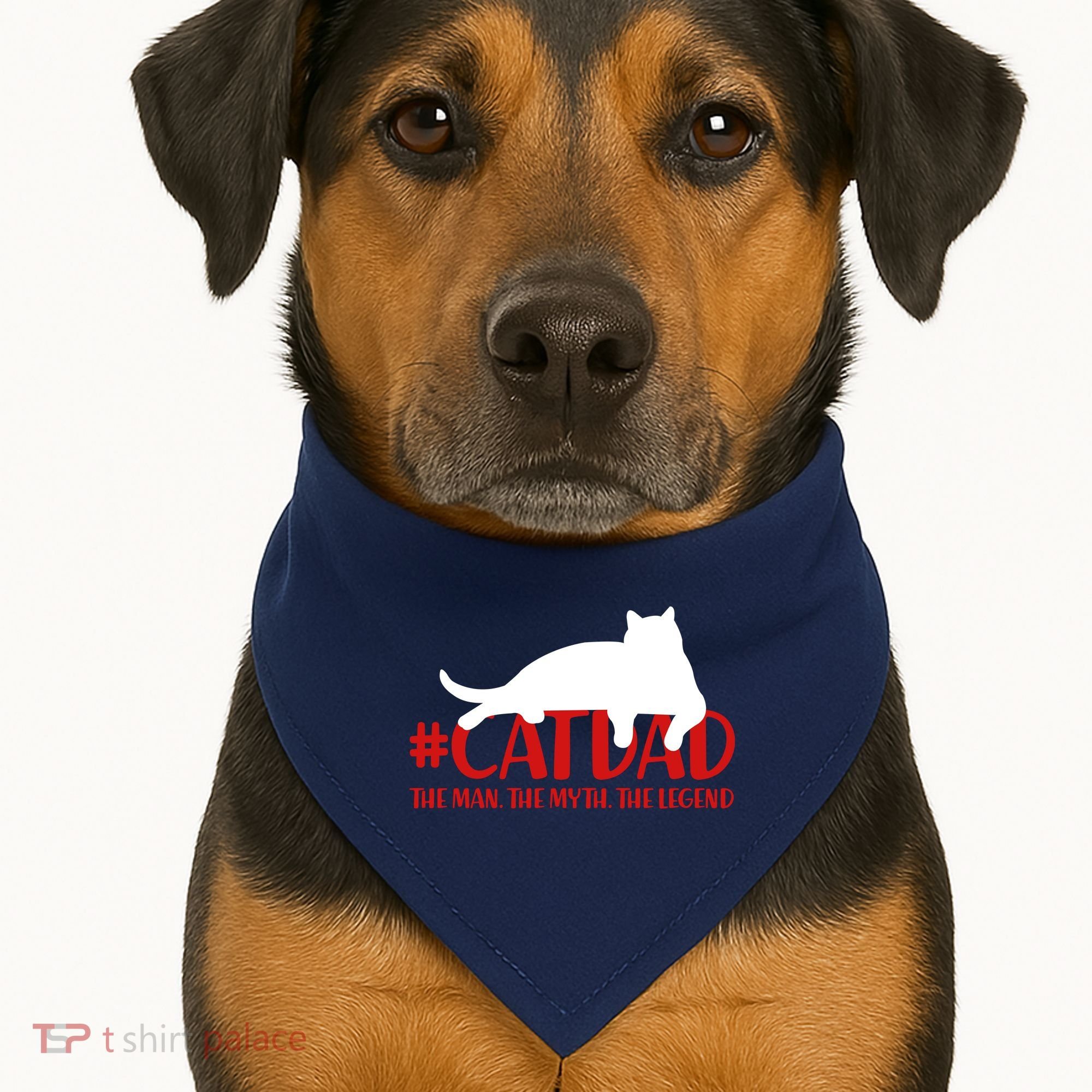 #CatDad The Man Myth Legend USA-Made Doggie Bandana