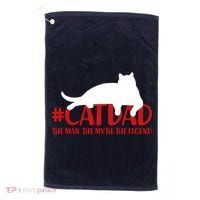 #CatDad The Man Myth Legend Golf Towel thumb 0