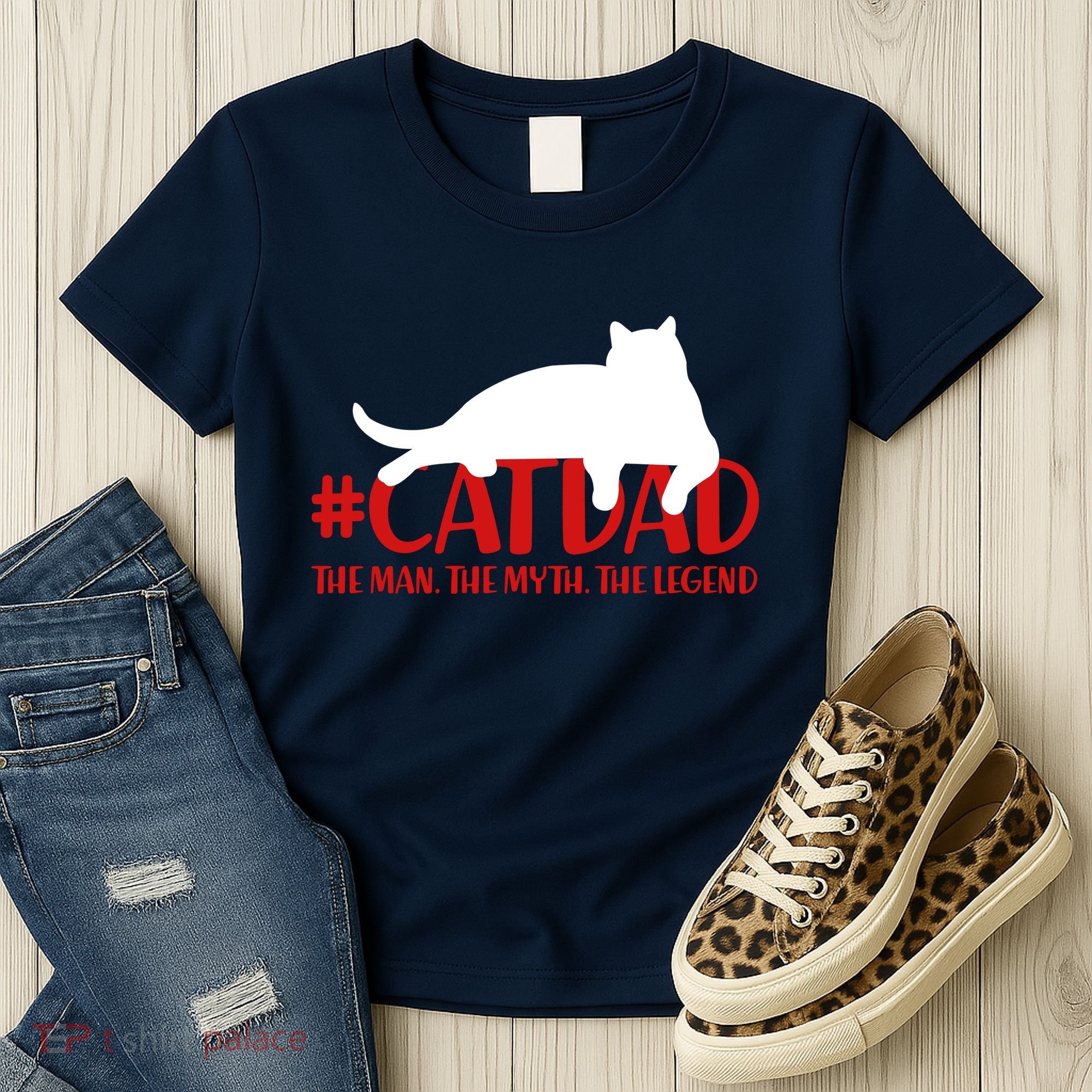 #CatDad The Man Myth Legend Women's T-Shirt