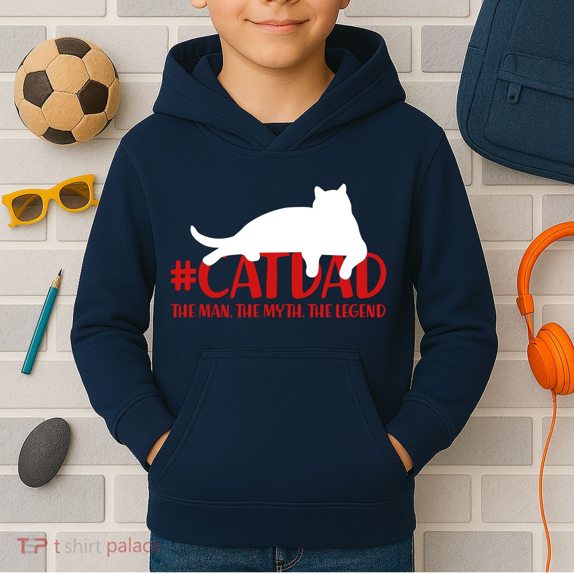 #CatDad The Man Myth Legend Kids Hoodie