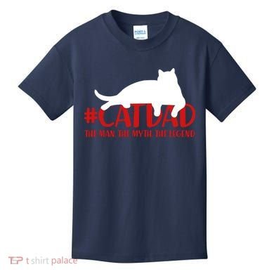 #CatDad The Man Myth Legend Kids T-Shirt