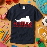 #CatDad The Man Myth Legend Kids T-Shirt thumb 3