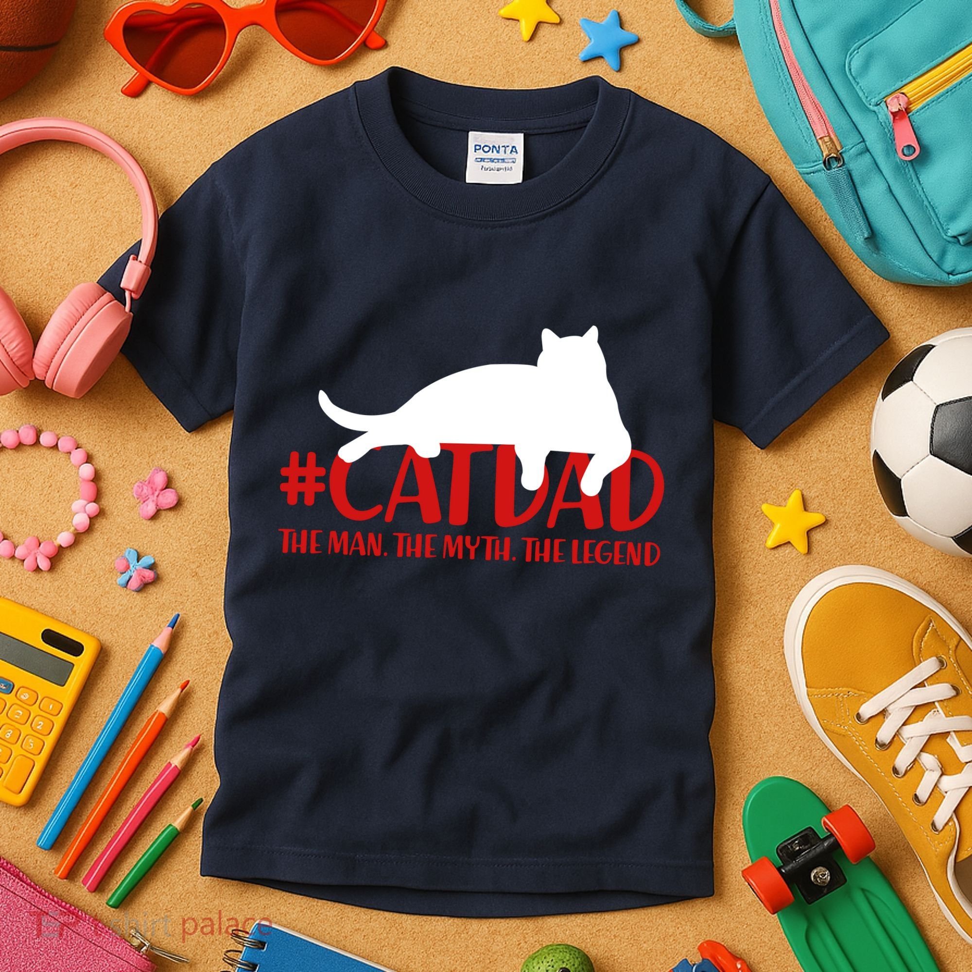 #CatDad The Man Myth Legend Kids T-Shirt