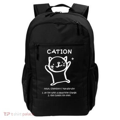 Cation Definition Ion Paws-itive Charge Backpack