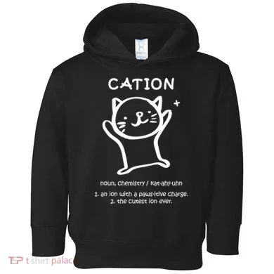 Cation Definition Ion Paws-itive Charge Toddler Hoodie