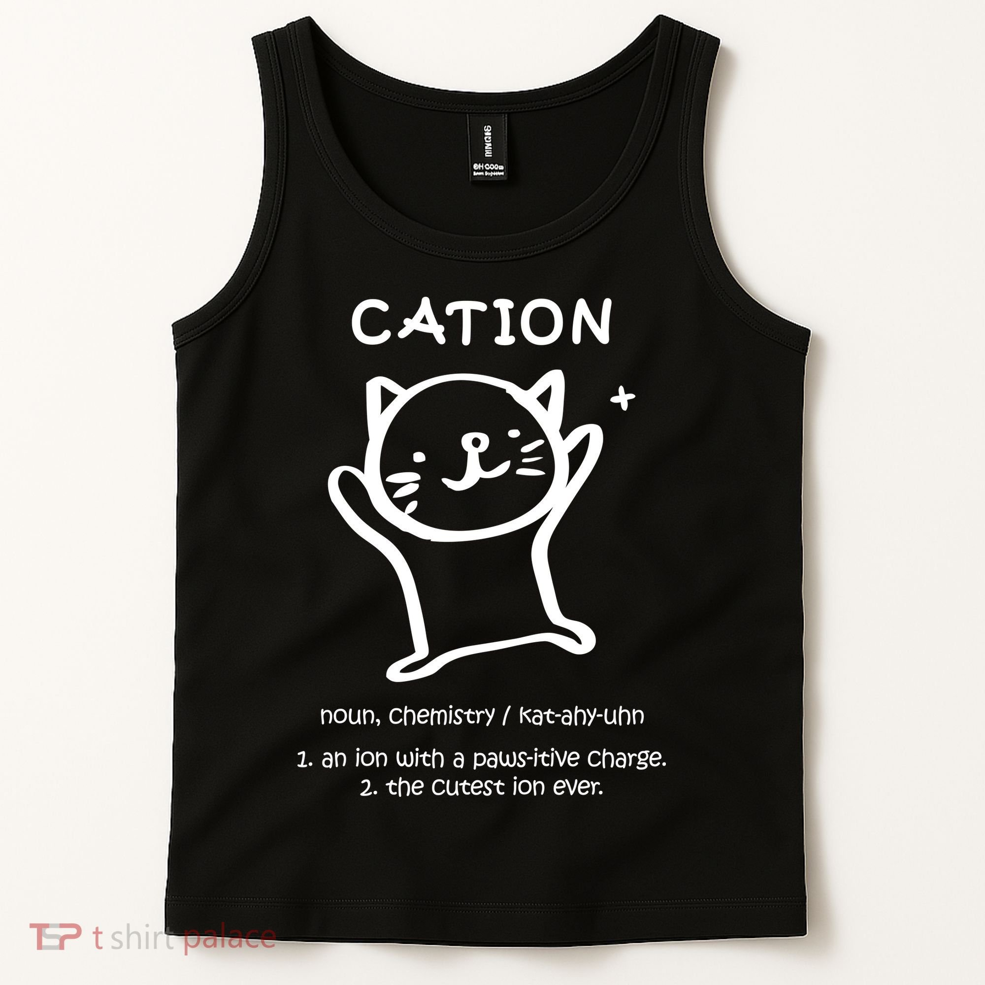 Cation Definition Ion Paws-itive Charge Tank Top