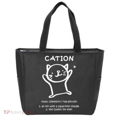 Cation Definition Ion Paws-itive Charge Tote Bag