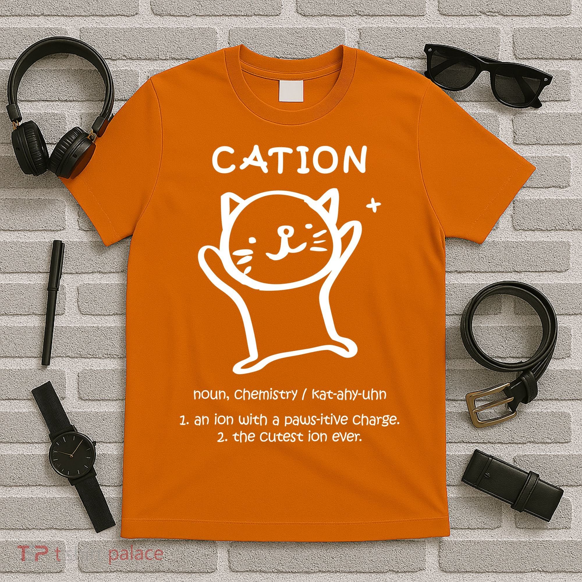 Cation Definition Ion Paws-itive Charge T-Shirt