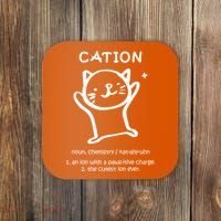 Cation Definition Ion Paws-itive Charge Coaster thumb 0