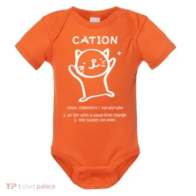 Cation Definition Ion Paws-itive Charge Baby Bodysuit