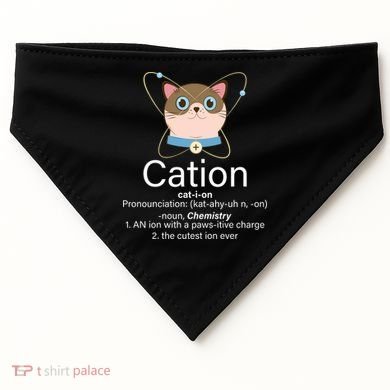 Cation Science Joke Funny USA-Made Doggie Bandana