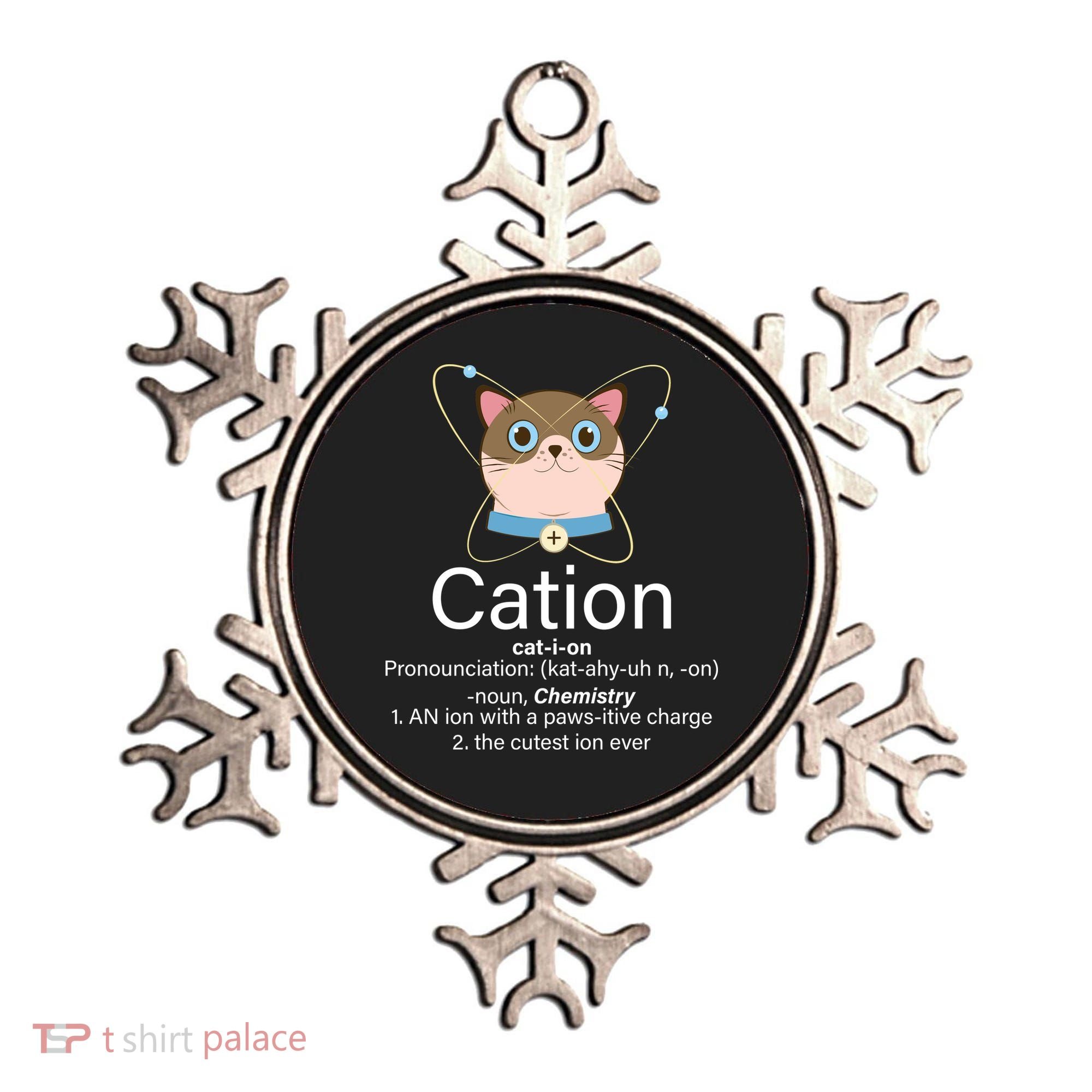 Cation Science Joke Funny Ornament