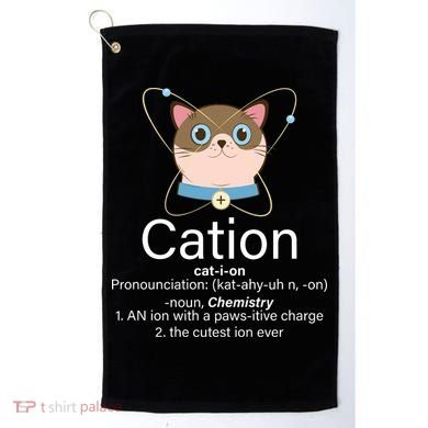 Cation Science Joke Funny Golf Towel