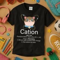 Cation Science Joke Funny Kids T-Shirt thumb 3