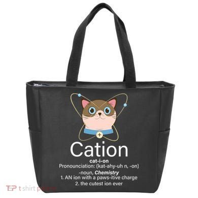 Cation Science Joke Funny Tote Bag