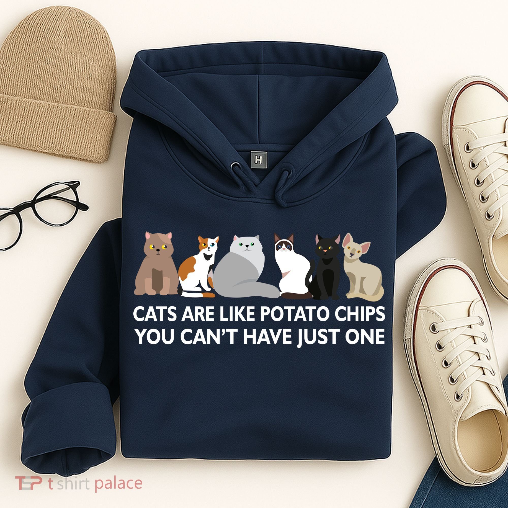 Cats Are Like Potato Chips Hoodie