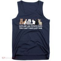 Cats Are Like Potato Chips Tank Top thumb 0