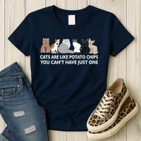 Cats Are Like Potato Chips Women's T-Shirt thumb 3