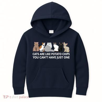 Cats Are Like Potato Chips Kids Hoodie