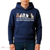Cats Are Like Potato Chips Kids Hoodie thumb 4