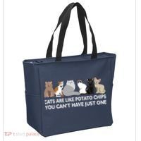 Cats Are Like Potato Chips Tote Bag thumb 2