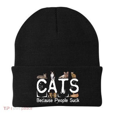 Cats Because People Suck Beanie
