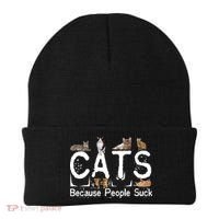 Cats Because People Suck Beanie thumb 0