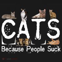 Cats Because People Suck Polo thumb 3