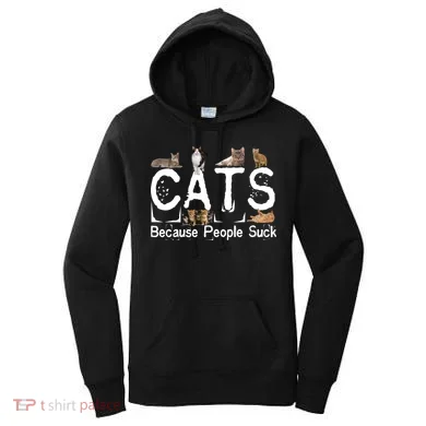 Cats Because People Suck Women's Hoodie