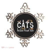 Cats Because People Suck Ornament thumb 0