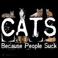 Cats Because People Suck Tote Bag thumb 4