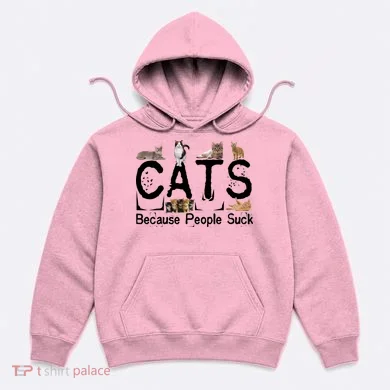 Cats Because People Suck Hoodie