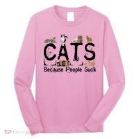 Cats Because People Suck Long Sleeve Shirt thumb 0